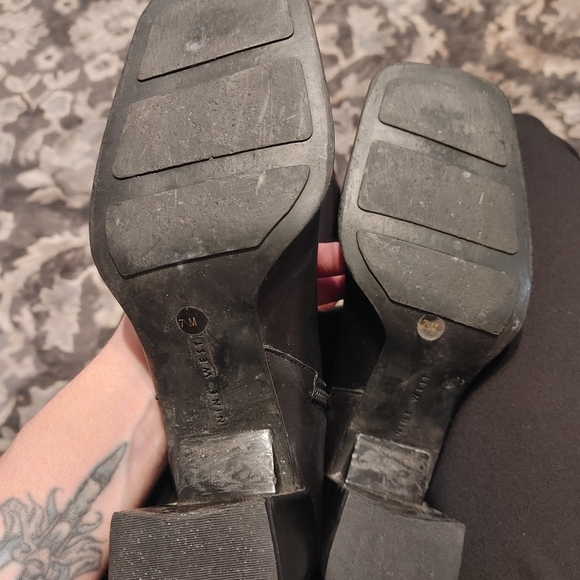 Nine West, over calf, square toed boots - Picture 2 of 3